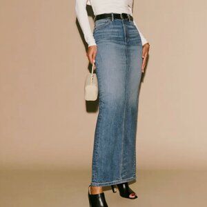 Daria Ultra High Rise Denim Maxi Skirt